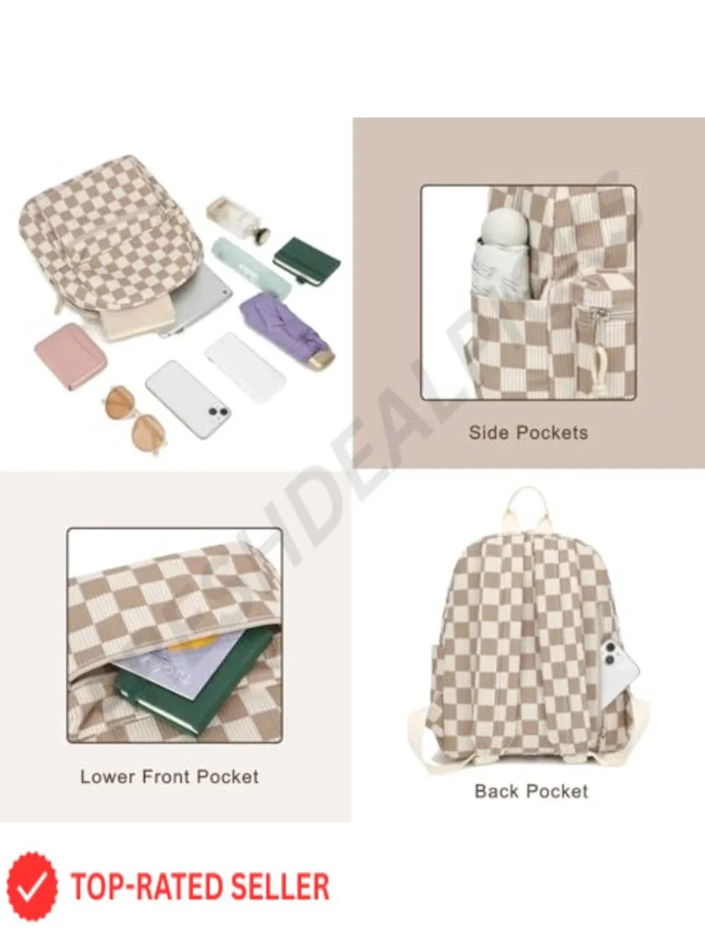 Corduroy Mini Backpack Casual Daypack Women Girls School Travel